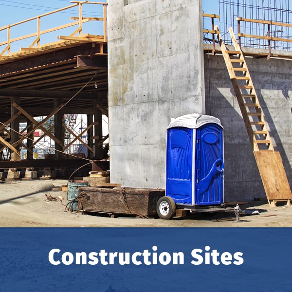 porta potties at a construction site in Beldenville WI